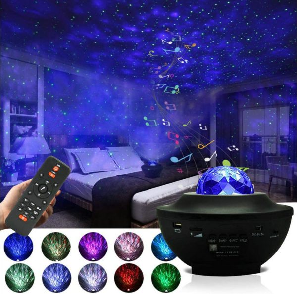 Platinum's Galaxy Projector Night Light Lamp, Bluetooth Music Speaker With 21 Lighting Modes