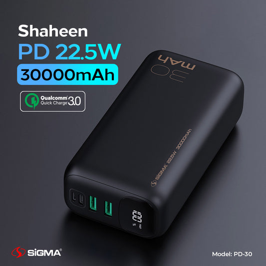 Platinum's Shaheen Power Bank 30000mAh PD-30