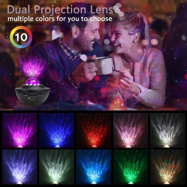 Platinum's Galaxy Projector Night Light Lamp, Bluetooth Music Speaker With 21 Lighting Modes